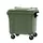 Container 1100 liter vlak deksel Groen