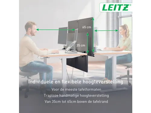 Bureauscherm Leitz in hoogte verstelbaar 70x80cm