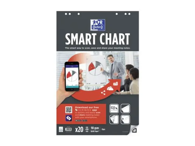 Flipoverpapier Oxford smart 65x98cm. blanco 90gram 20vel