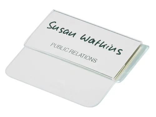 Badge Durable met insteektong 40x75mm