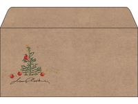 Kerst envelop Sigel Kerst met appels kraft druk binnenin 100gr, DL (11