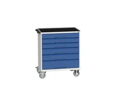 gereedschapswagen 965x800x550mm antislip blad 6 laden RAL7035+RAL5010