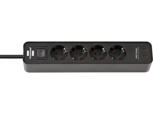Stekkerdoos Brennenstuhl Ecolor 4 voudig inclusief 2 USB C 1.5 meter z