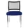 Bezoekersstoel Zitting Donkerblauw Stof Rug Netbekleding Zwart