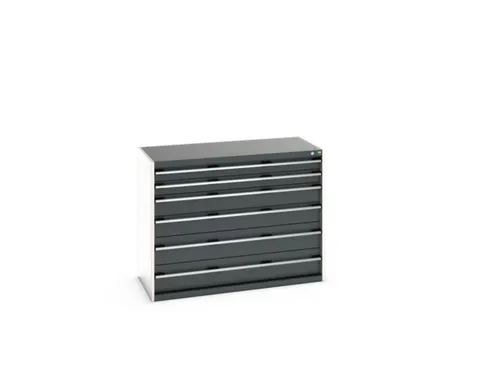 ladekast HxBxD 1000x1300x650mm 6laden romp RAL7035 front RAL7016