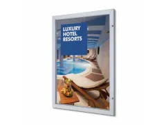 OUTLET Vergrendelbare Poster Case Gegalvaniseerde Achterwand A0