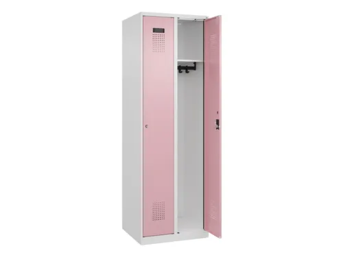locker,HxBxD 1850x600x500mm,2vak,vak B 300mm,cil.-slot,staand op vloer