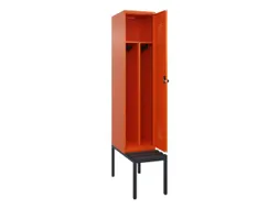 locker met bank,voor scheiding van kleding,HxBxD 2120x400x815mm,1vak