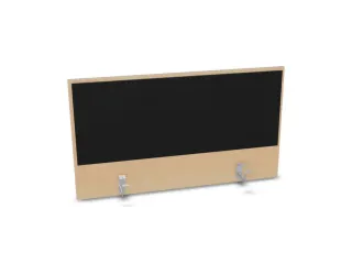 opzetpaneel,v. bureau,aanbouw achter,B 1000mm,NE-esdoorn,BN8033-zwart - 1