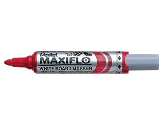 Viltstift Pentel MWL5M Maxiflo whiteboard rood 3mm - 1