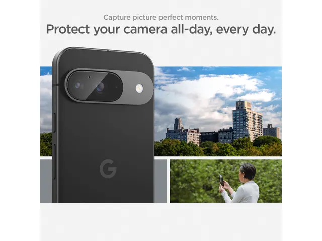 Spigen AGL08443 Camerabeschermer Google Pixel 9 Glas.tR EZ Fit Optik