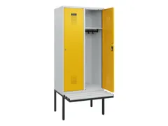 locker met bank,HxBxD 1950x800x815mm,2vak,vak B 400mm,cilinderslot