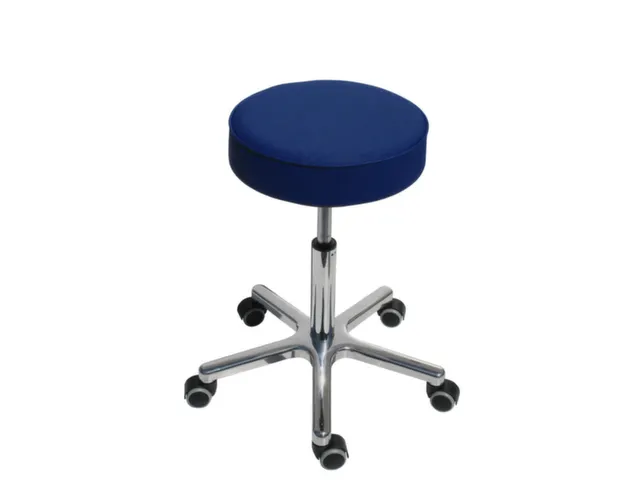 Draaikruk Gasveer Alu Voetkruis 540-720mm Kunstleer Atolblauw Wielen