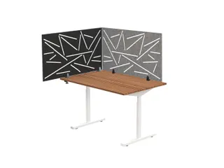 Akoestisch Bureaupaneel met patroon uitsnede 60x120cm Zwart - 2