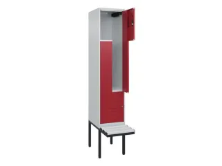 Z-garderobekast,HxBxD 2120x400x815mm,2vak,vak B 400mm,cil.-slot - 2