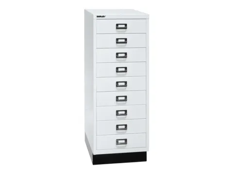 kantoor-ladekast HxBxD 940x349x432mm 9 laden romp verkeerswit staal