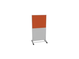 scheidingswand,HxB 1545x800mm,MP-lichtgrijs,BN3012-oranje - 1
