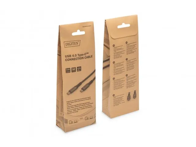 USB 4-aansluitkabel Type-C - Type-C aluminium behuizing PP Braid 3m Zw