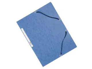 Elastomap A4 Met 3 Kleppen Karton Blauw Voor 200 Vel Pak 10 Stuks - 2
