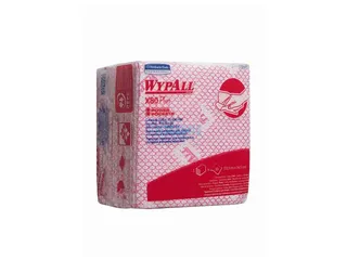 Wypall sopdoek X80 Plus Hydroknit ¼-vouw rood - 2