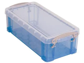 Opbergdoos 0,9 Liter Transparant Blauw - 1