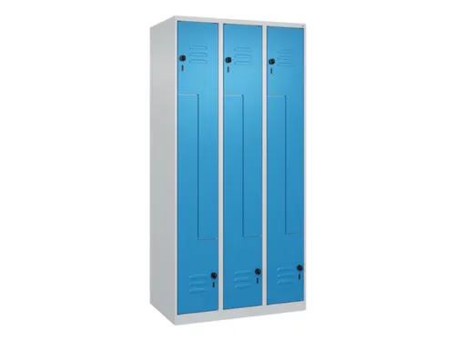 Z-garderobekast,HxBxD 1850x900x500mm,vak B 150/300mm,draaigrendel