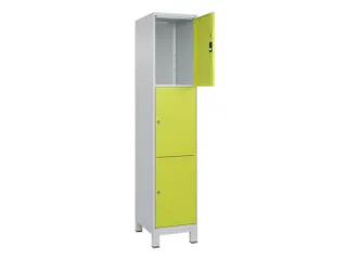 lockerkast,HxBxD 1950x400x500mm,1x3vakken,vak B 400mm,cil.-slot,voeten - 1