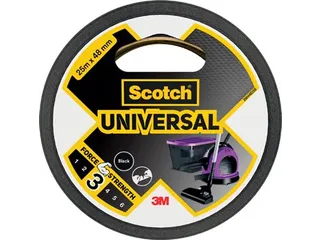 ducttape Universal, ft 48 mm x 25 m, zwart - 2