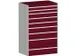 ladekast HxBxD 1600x1050x650mm 9laden RAL7035 front RAL3004