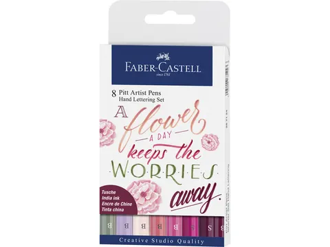 Tekenstift Faber-Castell Pitt Artist Pen Letteringset 8x