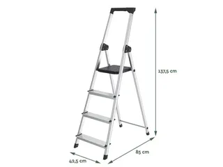 Huishoudtrap aluminium SL400 zilver 4 Treden - 9