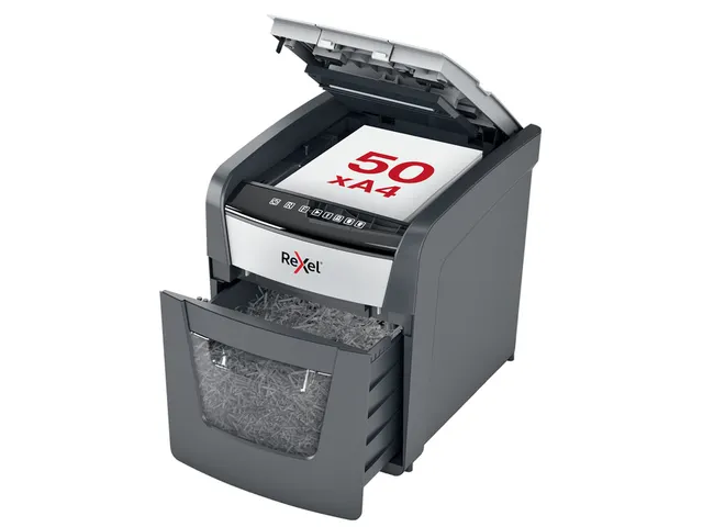 Papiervernietiger Rexel Optimum Auto+ 50X P-4 snippers 4x28mm