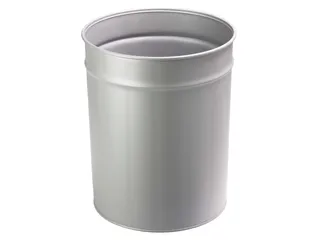 Prullenbak 20 Liter Metaal Zilver - 1