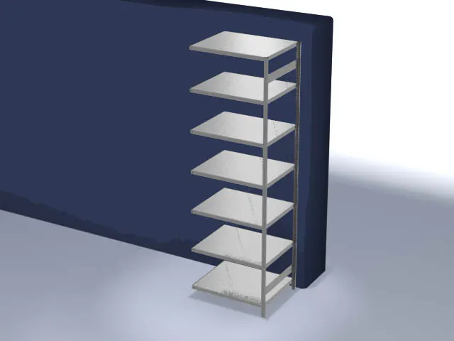 systeemstelling,aanbouwveld,HxBxD 3000x1010x835mm,vakl. 330kg