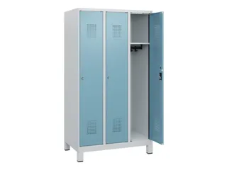schoollocker,HxBxD 1630x900x500mm,3vak,vak B 300mm,cil.-slot,voeten - 1