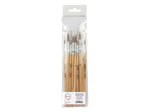 Penseel Qrea synthetisch haar set à 10 breedtes