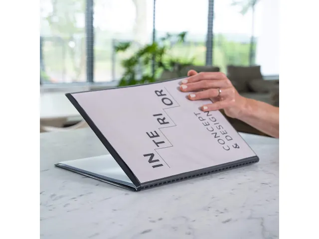 Showmap Rillstab A4 RI99429 20 Tas Zwart met transparant insteekvak