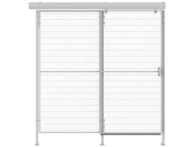 Porte coulissante pour protection machine grillagée hauteur de la por