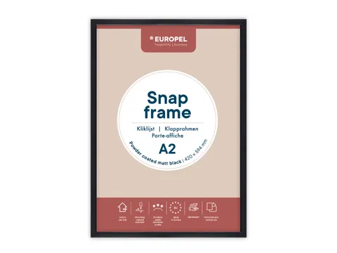 Kliklijst Europel A2 25mm mat zwart