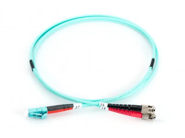 Glasvezel patchkabel, duplex, LC naar ST MM OM3 50/125 µ, 10 m