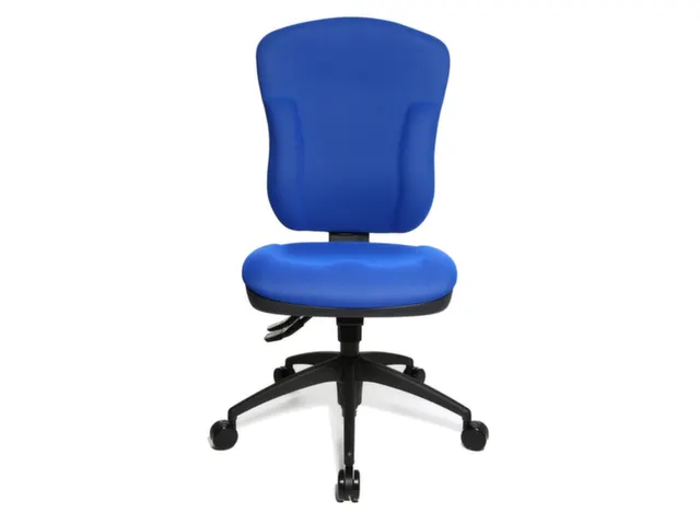 chaise de bureau pivotante,Mécan. synchrone,assise tissu bleu