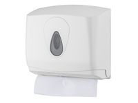 Handdoekdispenser mini Wit met 1x Doos Handdoekjes Z-vouw 2-laags