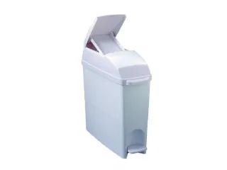 Basica,pedaalemmer voor vrouwelijke hygiëne,wit - 1