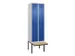 locker met bank,voor scheiding van kleding,HxBxD 2120x600x815mm,2vak