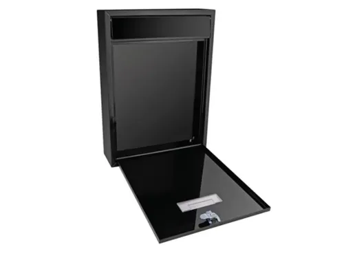 Brievenbus Ibiza Zwart met naamplaatje incl. 2 sleutels 36x26x8cm