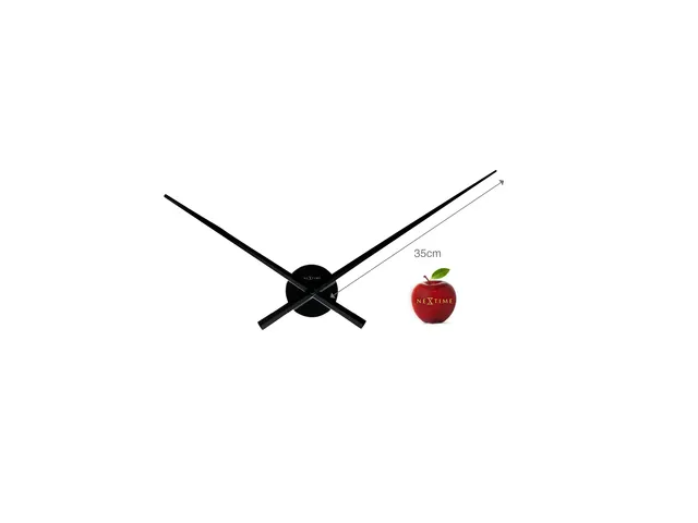 Wandklok NeXtime dia. 70cm zwart 'Hands'