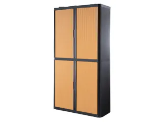 Roldeurkast HxBxD 2040x1100x415mm 4 Oh Romp Antraciet Front Beuken - 1