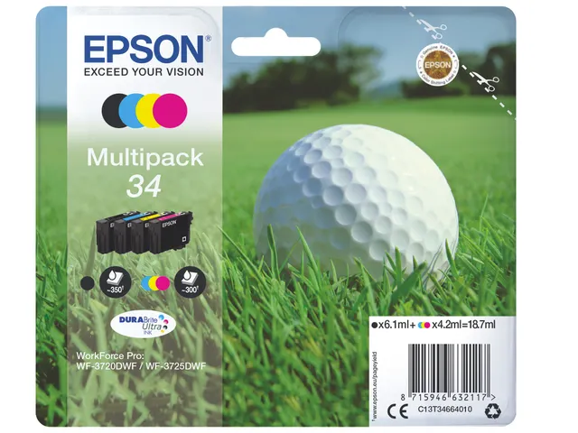 Multipack 4-colours 34 DURABrite Ultra Ink