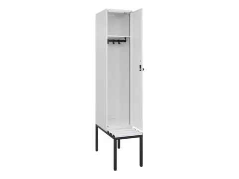 locker met bank,HxBxD 2120x400x815mm,1vak,vak B 400mm,draaigrendel