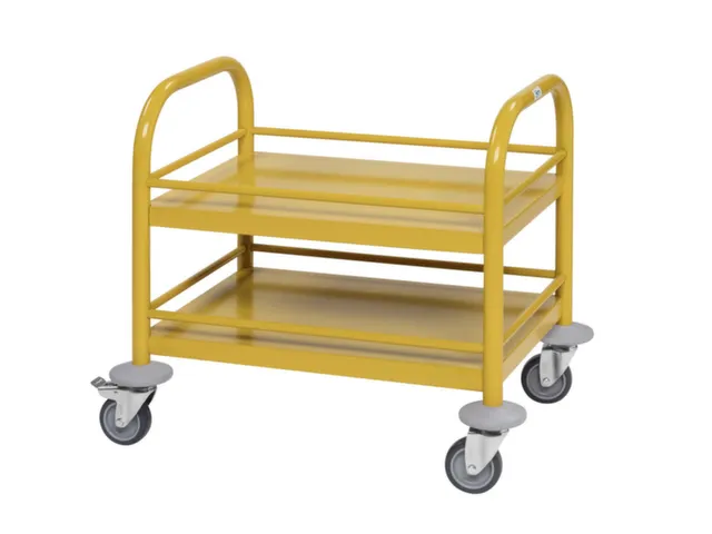 Serveerwagen,Draagverm. 80Kg,2Etage(S),Staaletage,Geel